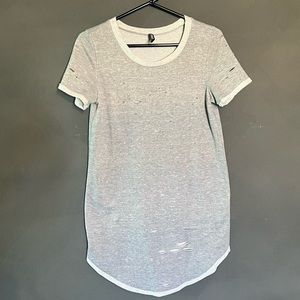 Distressed T-shirt dress